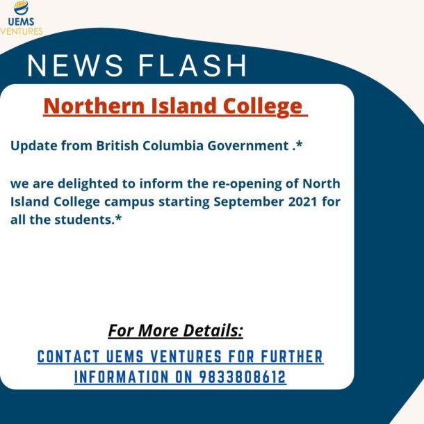 Re-opening of North Island College in Canada campus