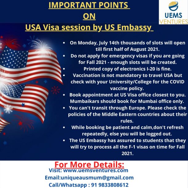 Usa Visa session by US Embassy